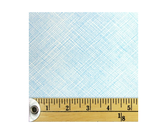 FABRIC CREATIONS turquoise Pencil Crosshatch fat quarter 45.7 × 53.3 cm (18 × 21 in), 18x21 - 18 pouces x 21 pouces