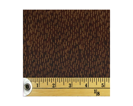 FABRIC CREATIONS Dark Brown with Light Brown Dashes Fat Quarter Pre-Cut Fabric - 46 cm (18 in) × 53 cm (21 in) / 45 cm (17.7 in) × 53 cm (20.9 in), Fo