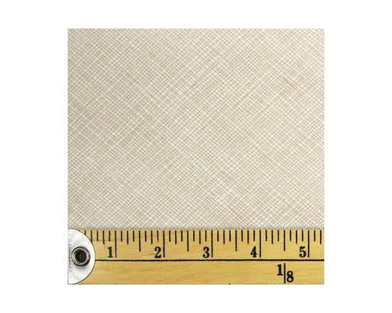 FABRIC CREATIONS Tan Pencil Crosshatch Fat Quarter 45.7 × 53.3 cm (18 × 21 in), 18x21 - 18" x 21"