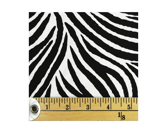 Fabric Creations Black and White Zebra Stripes  Fat Quarter Pre-Cut Fabric - 18" x 21" / 45cm x 53cm - 18" x 21"