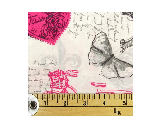 Fabric Creations fat quarter Summertime Paris Memories of Paris Pre-Cut Fabric - 46 cm (18 in) × 53 cm (21 in) / 45 cm (17.7 in) × 53 cm (20.9 in), 18