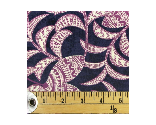FABRIC CREATIONS Black Purple Boho Fat Quarter 45 × 53 cm (18 × 21 in), 18x21 - 18" x 21"