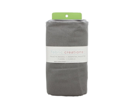 Fabric Creations 100% Cotton Flannel Pre-cut Fabric - 2 yards x 42" (Grey)