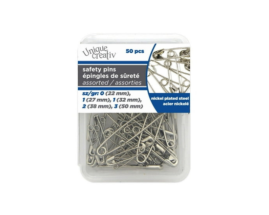 Unique Creativ Assorted Safety Pins - 50 mm