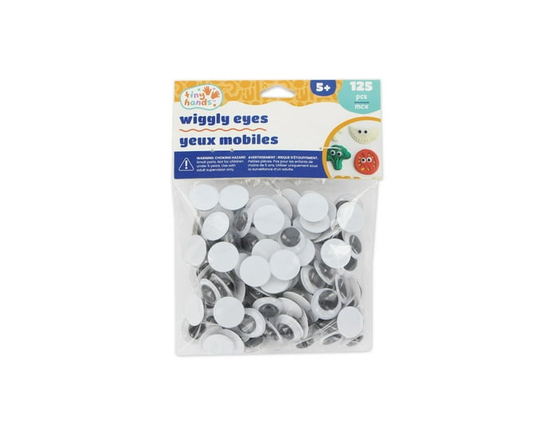 TINY HANDS Wiggly Eyes - 15 mm (0.59 in), 125 pcs, Age 5+ - 15 mm