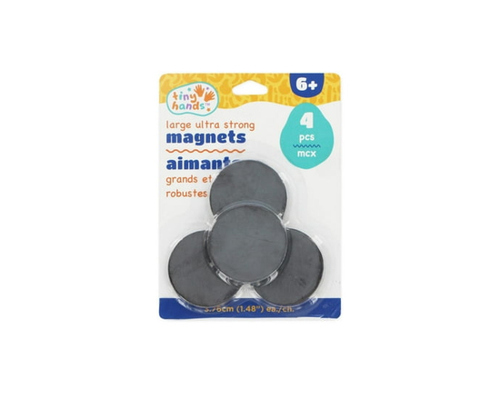 Aimants ronds ultra-puissants TINY HANDS — 3,76 cm, 4 pièces - 3,76 cm