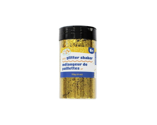 TINY HANDS Gold Glitter Shaker, 113g (4 oz), Age 6+, Kids, Crafts, Party Decoration