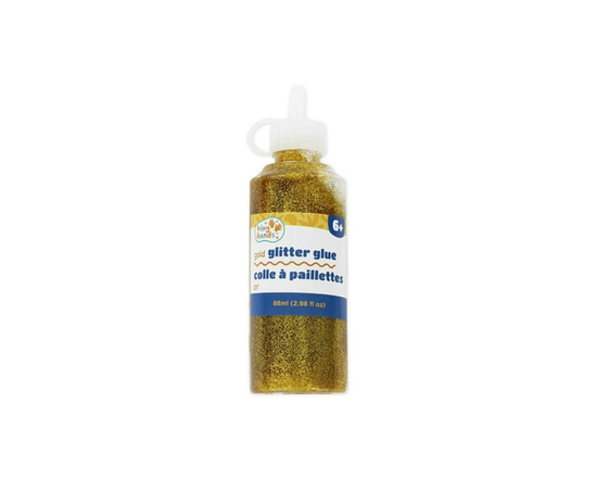 TINY HANDS Gold Glitter Glue, 88 ml (2.98 fl oz), Age 6+, Kids, Crafts, Projects, Decoration<br>