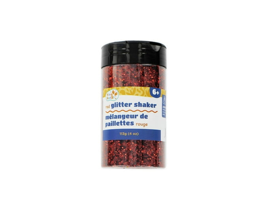 TINY HANDS Red Glitter Shaker, 113 g (4 oz), Ages 6+ - 113 g (4 oz)