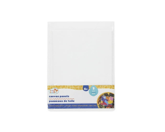 TINY HANDS Blank Canvas Panels 3-Piece White Age 5+, 3 pcs - 5" x 7"