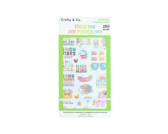 CRAFTY & CO. Unicorn Magic Sticker Book 1355 pcs