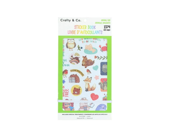 CRAFTY & CO. Animal Fun Sticker Book 1374 pcs