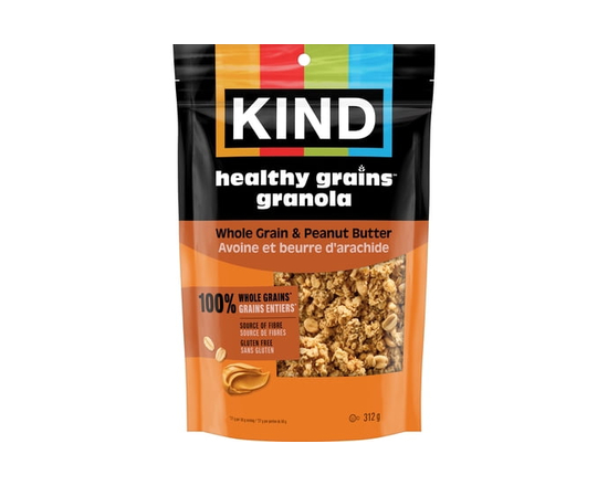 KIND Whole Grain & Peanut Butter Granola, 312g Bag - 312 g