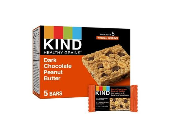 KIND Healthy Grains Bars, Dark Chocolate Peanut Butter, 35g, 5 Bars - 1 bar (35 g)