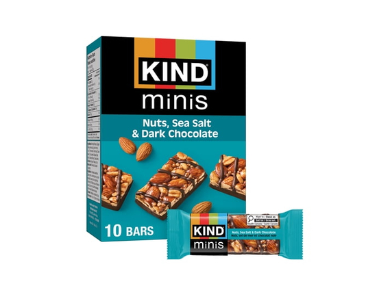 KIND Minis, Nuts Sea Salt & Dark Chocolate Snack Bars, 20g, 10 Bars - 200 g