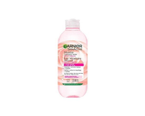 Garnier Micellar Water, Face Cleanser & Makeup Remover, with Rose Water and Glycerin - 400ml