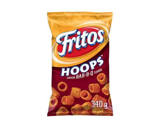 Fritos Hoops Bar-B-Q flavour Corn Chips - 340 g