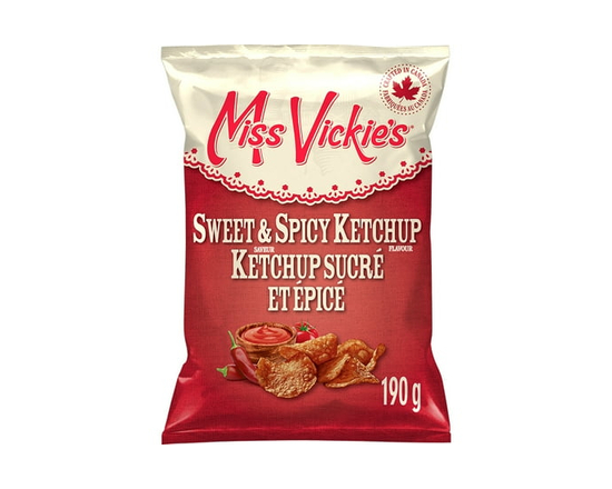 Miss Vickie's Sweet & Spicy Ketchup flavour Kettle Cooked Potato Chips - 190 g