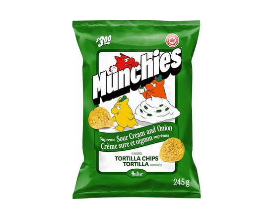 Munchies Supreme Sour Cream and Onion Flavoured Tortilla Chips