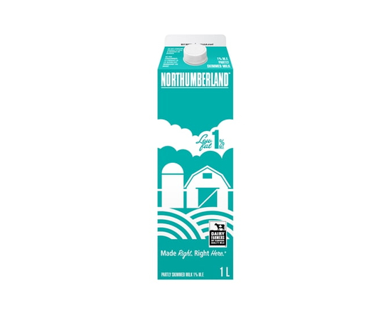 Northumberland Partly Skimmed 1% Milk 1L - 1 L