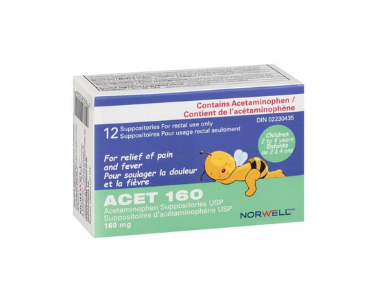 ACET Suppository for Fever & Pain 160mg