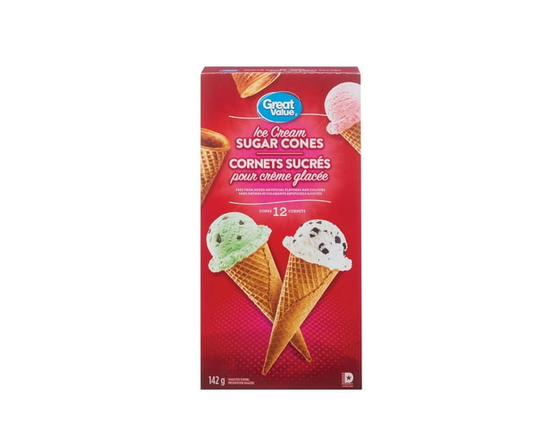 Great Value Ice Cream Sugar Cones - 142 g
