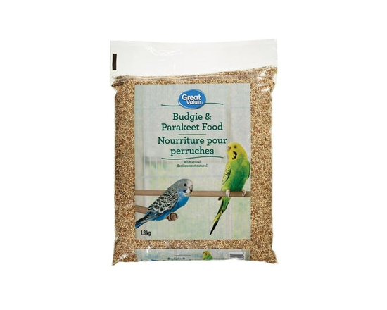 Great Value Budgie & Parakeet Food, 1.8kg - 1.8kg