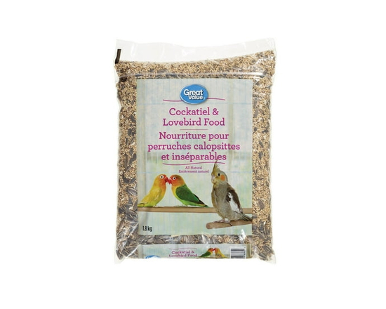 Great Value Cockatiel & Lovebird Food, 1.8kg - 1.8 kg