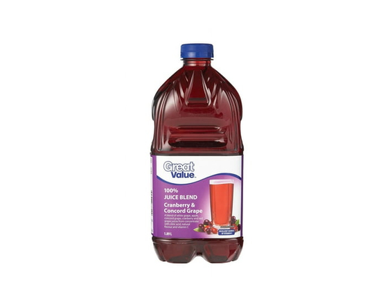 Great Value 100% Juice Blend Cranberry & Concord Grape - 1.89 L