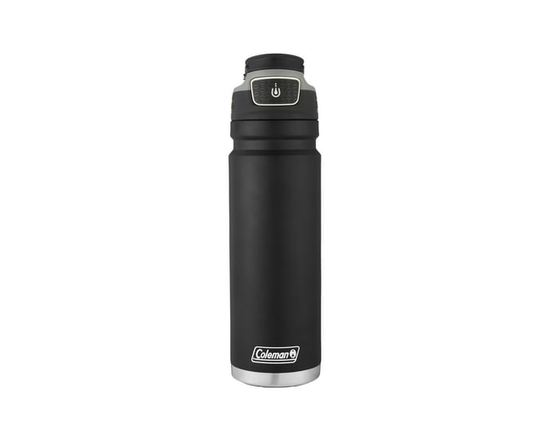Coleman FreeFlow AUTOSEAL Stainless Steel Water Bottle, 24 oz (709 ml), Spider Mum Green (Black)