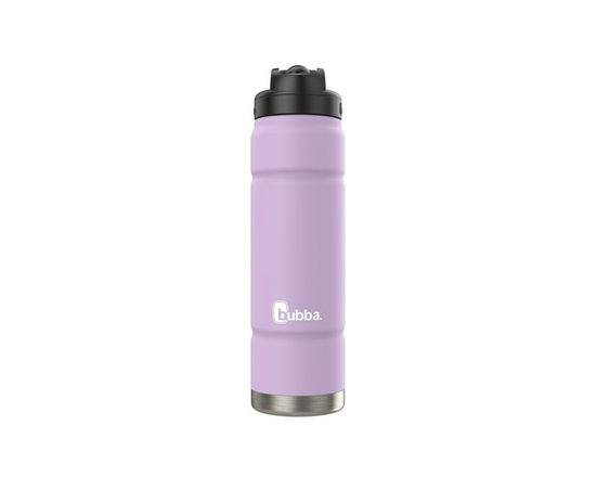 bubba Trailblazer Stainless Steel Water Bottle with Straw Lid, 24 oz (709 mL), Vacuum-Insulated, Azalea (Lavender - ST)