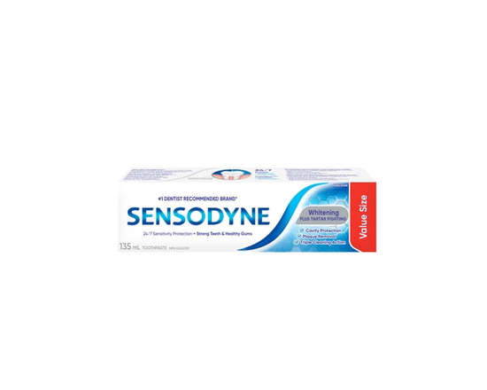 Sensodyne Dentifrice pour Dents Sensibles Blanchissant & Antitartre 135ml - Valeur Taille