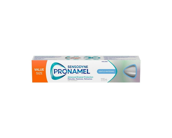 Dentifrice quotidien contre la carie Essence de menthe Blanchissant doux Pro-Émail de Sensodyne - Grand Format, 110 mL - 125 Grammes