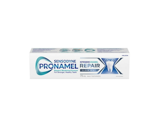 Dentifrice Sensodyne Pro-Émail pour soin de l’émail, Répare intensivement l’émail, dentifrice quotidien au fluorure, Menthe nette, 75 ml - 75 ml