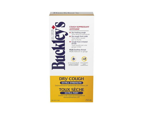Buckley’s Dry Cough Extra Strength Cough Suppressant Syrup, 250ML
