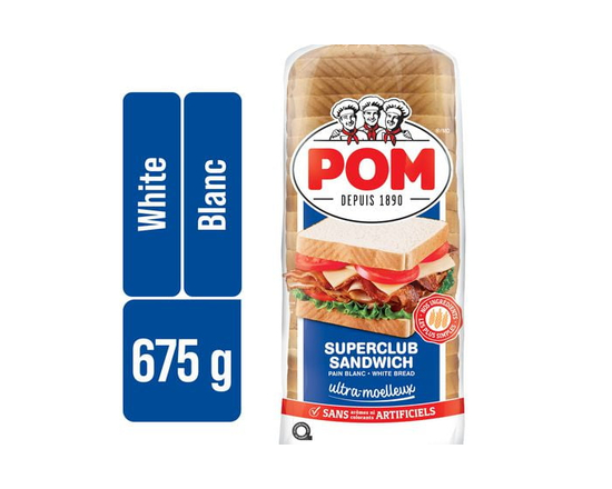 POM® Ultra Soft Superclub Sandwich White Sliced Bread