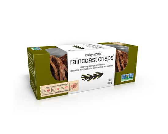lesley stowe raincoast crisps rosemary raisin pecane