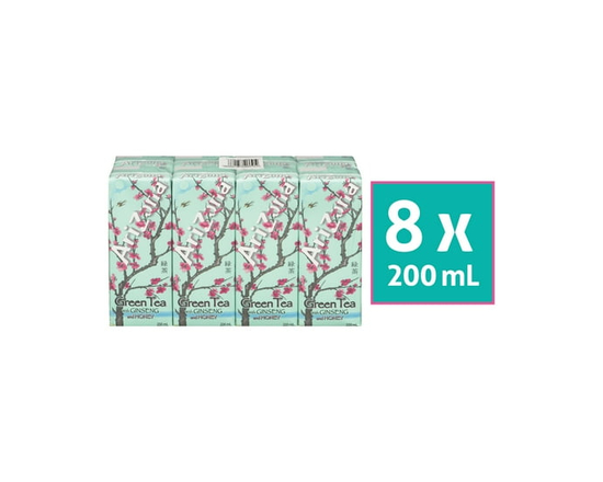 AriZona Premium Brewed Ginseng and Honey Green Tea 8 x 200 ml - 200 mL