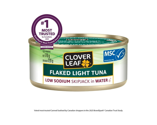 Clover LEAF® Low Sodium Flaked Light Tuna, Skipjack in Water - 170 g