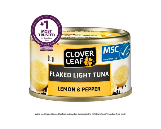 Clover LEAF® Lemon & Pepper Flaked Light Tuna - 85 g