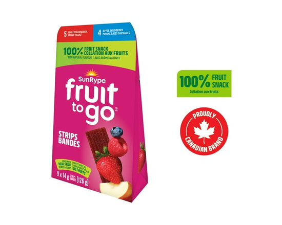 SunRype Fruit to Go 100% Fruit Snack - 126 g