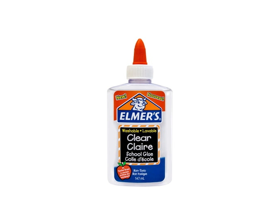 Elmer's Liquid School Glue, Clear, Washable, Great for Making Slime, 147 mL