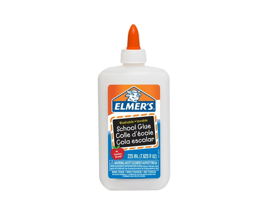 Elmer's Washable School Glue, White, Great for Making Slime, 225 mL - 236 mL