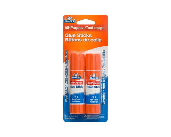 Elmer's All-Purpose Glue Sticks, Washable, Non-Toxic, 15 g, 2 Count - 15 g
