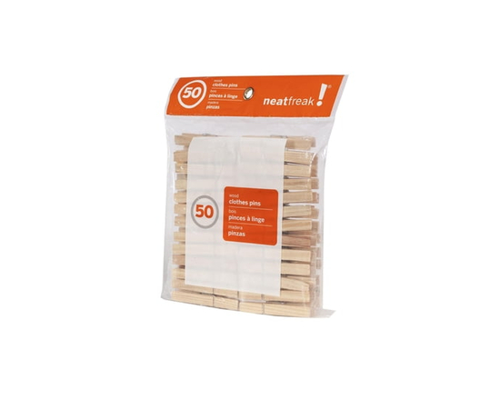 Neatfreak 50 Wood Clothes Pins