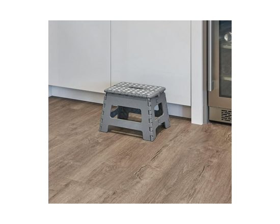 Mainstays Plastic Foldable Step Stool (COOL GREY)