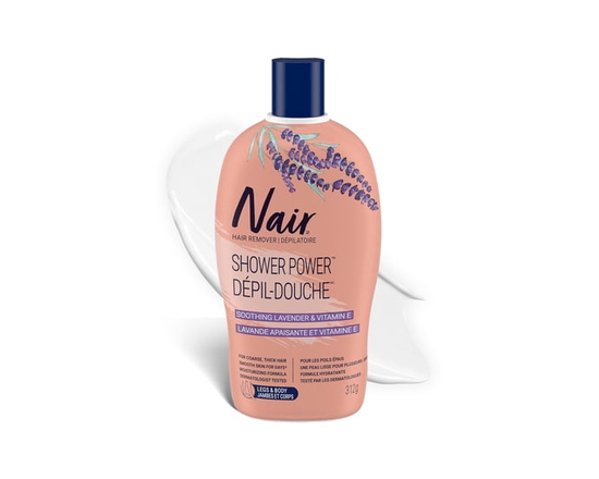 Nair Shower Power Max Hair Remover for Coarse Hair on Legs & Body with Soothing Lavender and Vitamin E, 312g - 312 g