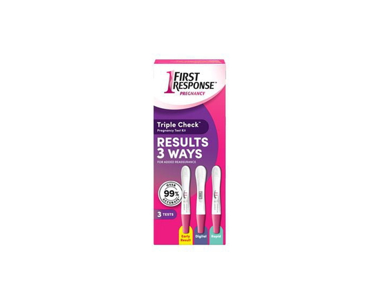 First Response Triple Check Pregnancy Test Kit, Includes 3 Tests; Analog (2 Count) - Digital (1 Count)