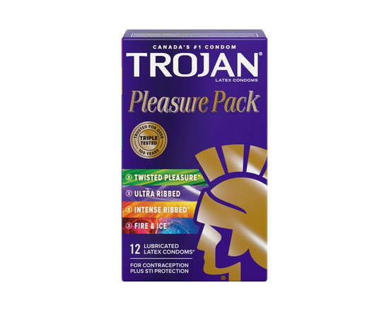 Trojan Pleasure Pack Assorted Lubricated Condoms, Extra Stimulting