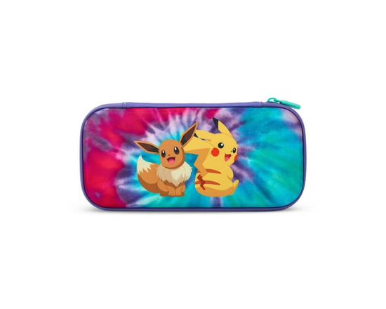 PowerA Slim Case for Nintendo Switch - OLED Model, Nintendo Switch, Nintendo Switch Lite - Tie-Dye Pikachu & Eevee - Slim
